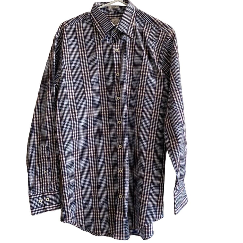 Peter Millar Plaid Button Down Size Medium - image 1